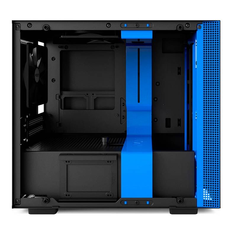 Gabinete NZXT H200 Lateral em Vidro Azul/Preto, CA-H200B-BL