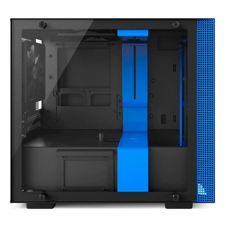 Gabinete NZXT H200 Lateral em Vidro Azul/Preto, CA-H200B-BL