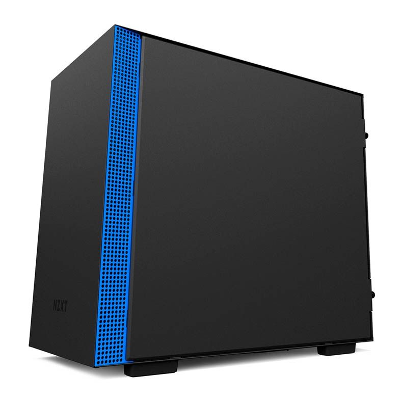 Gabinete NZXT H200 Lateral em Vidro Azul/Preto, CA-H200B-BL