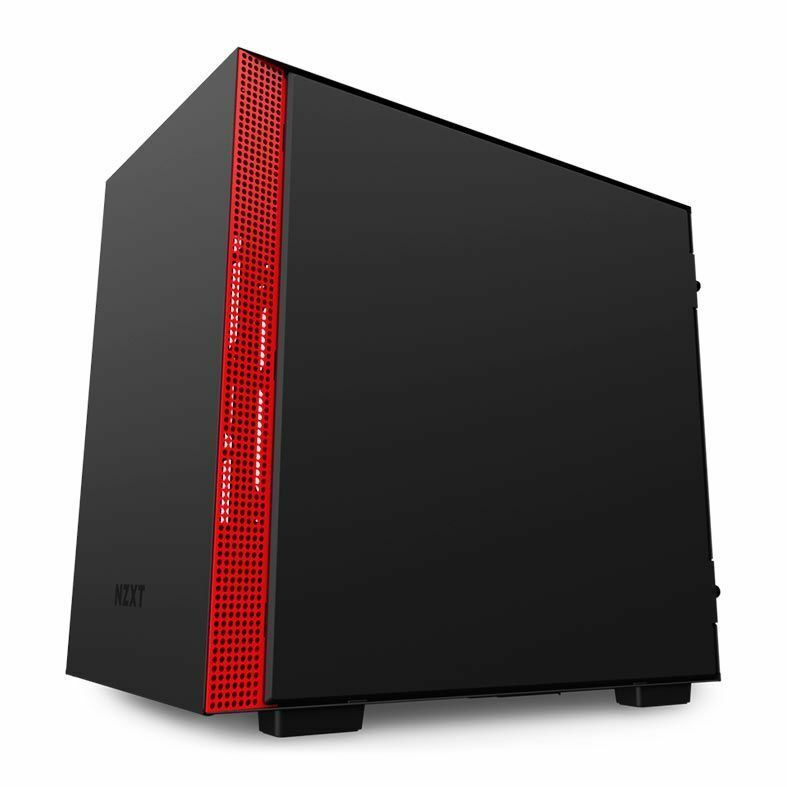 Gabinete NZXT H210 Preto/Vermelho, CA-H210B-BR
