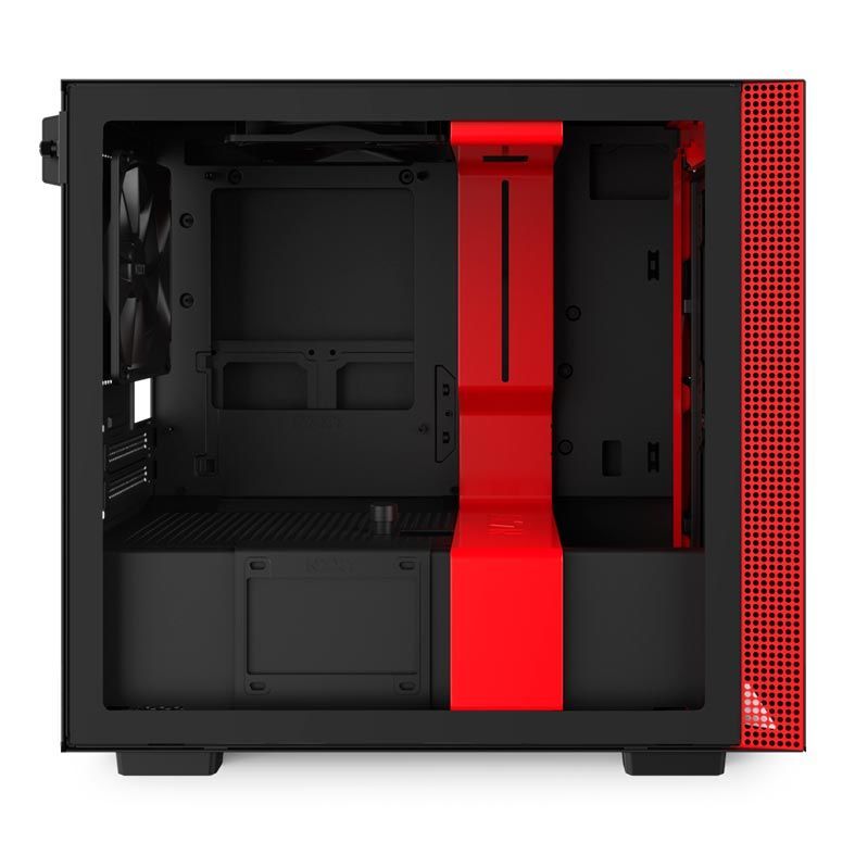 Gabinete NZXT H210 Preto/Vermelho, CA-H210B-BR