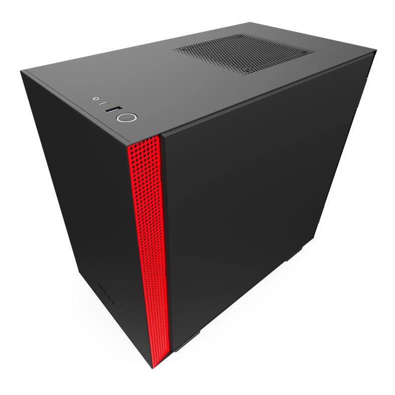 Gabinete NZXT H210 Preto/Vermelho, CA-H210B-BR
