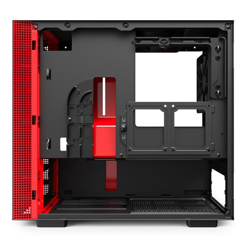 Gabinete NZXT H210 Preto/Vermelho, CA-H210B-BR