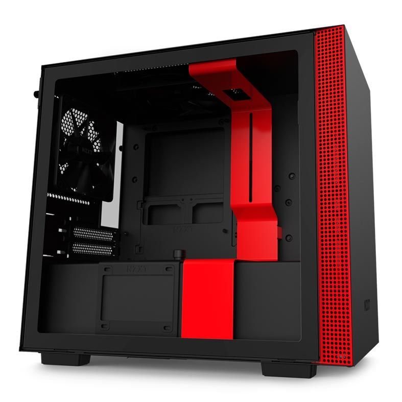 Gabinete NZXT H210 Preto/Vermelho, CA-H210B-BR