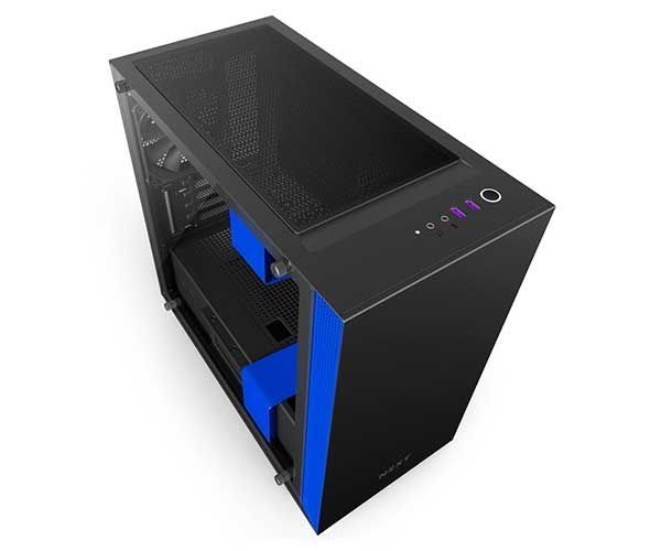 Gabinete NZXT H400i Preto/Azul, CA-H400W-BL
