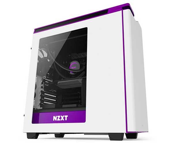 Gabinete NZXT H440 Branco/Roxo Com Janela, CA-H442W-W2
