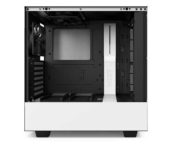 Gabinete NZXT H500 Lateral em Vidro Branco/Preto, CA-H500B-W1