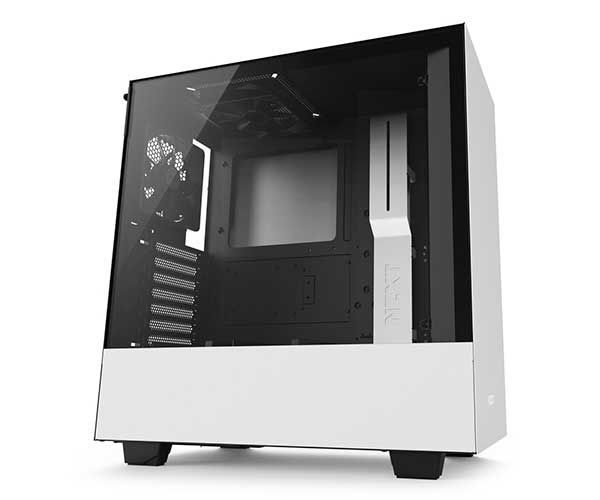 Gabinete NZXT H500 Lateral em Vidro Branco/Preto, CA-H500B-W1