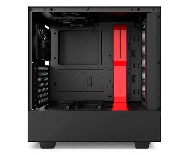 Gabinete NZXT H500i Lateral em Vidro Preto/Vermelho, CA-H500W-BR