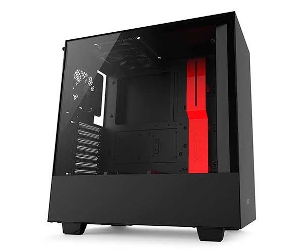 Gabinete NZXT H500i Lateral em Vidro Preto/Vermelho, CA-H500W-BR