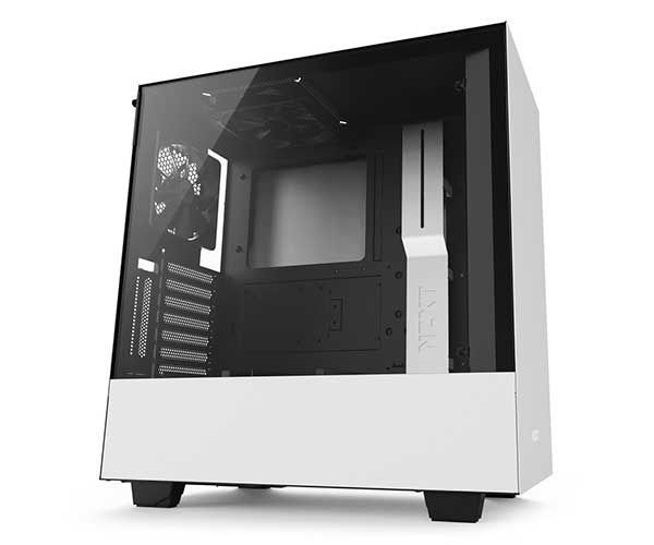 Gabinete NZXT H500i Lateral em Vidro Branco/Preto, CA-H500W-W1