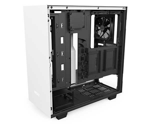 Gabinete NZXT H500i Lateral em Vidro Branco/Preto, CA-H500W-W1