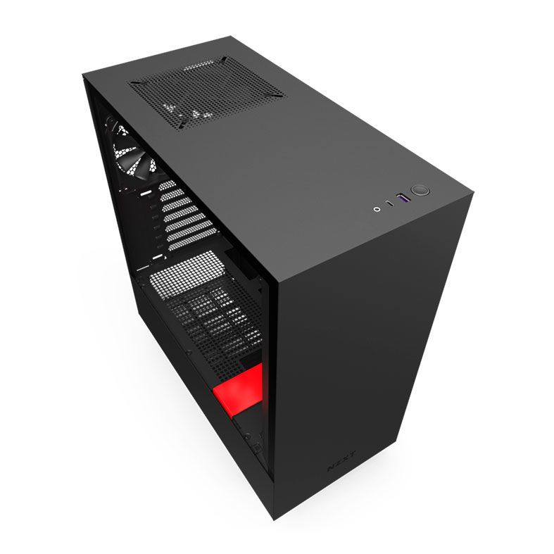 Gabinete NZXT H510 Preto/Vermelho, CA-H510B-BR