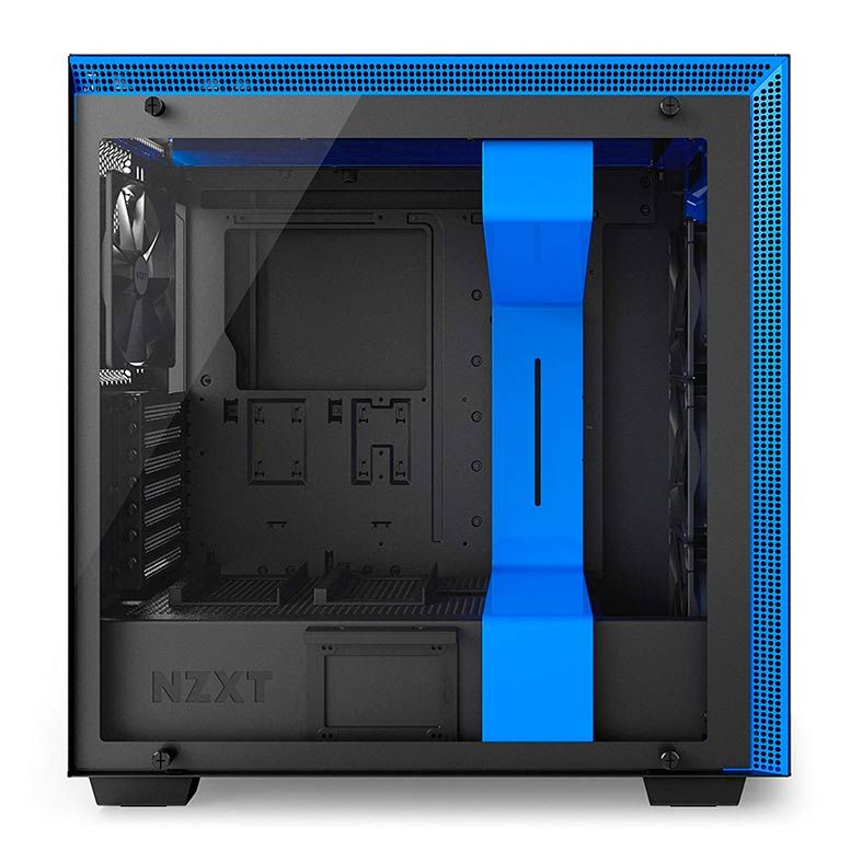 Gabinete NZXT H700 Lateral em Vidro Temp Preto/Azul, CA-H700B-BL