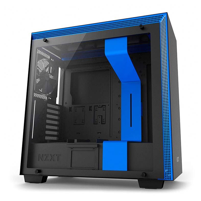 Gabinete NZXT H700 Lateral em Vidro Temp Preto/Azul, CA-H700B-BL