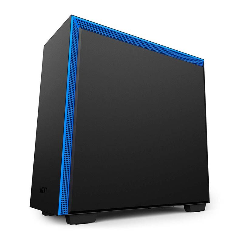 Gabinete NZXT H700 Lateral em Vidro Temp Preto/Azul, CA-H700B-BL