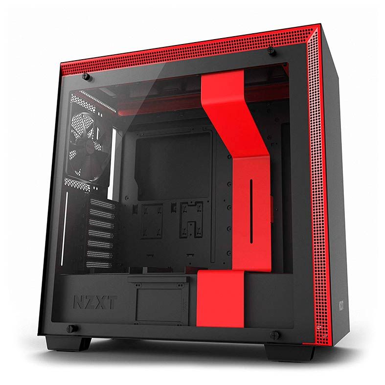 Gabinete NZXT H700 Lateral em Vidro Temp Preto/Vermelho, CA-H700B-BR