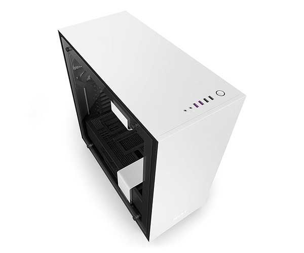 Gabinete NZXT H700 Lateral em Vidro Branco/Preto, CA-H700B-W1