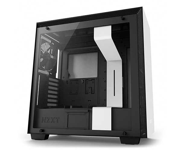 Gabinete NZXT H700 Lateral em Vidro Branco/Preto, CA-H700B-W1