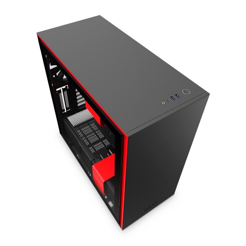 Gabinete NZXT H710 Preto/Vermelho, CA-H710B-BR