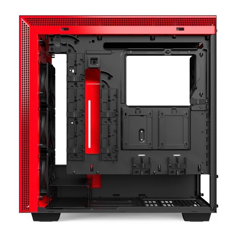 Gabinete NZXT H710 Preto/Vermelho, CA-H710B-BR