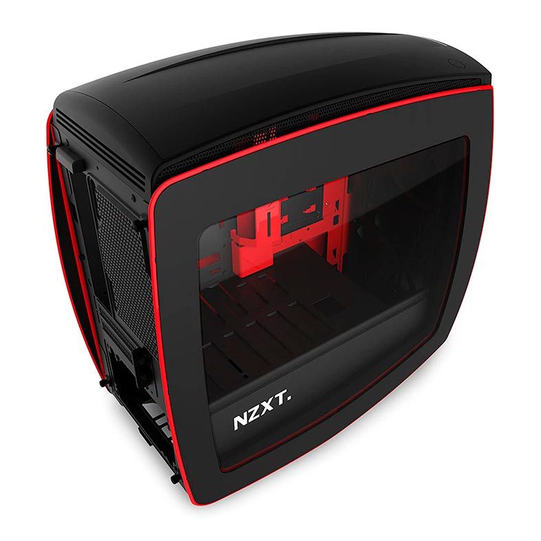 Gabinete NZXT Manta Matte Black/Red, CA-MANTW-M2