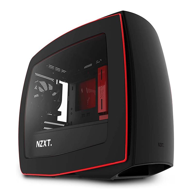 Gabinete NZXT Manta Matte Black/Red, CA-MANTW-M2