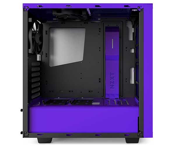 Gabinete NZXT S340 Branco Com Roxo, CA-S340W-W3