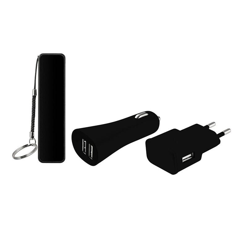 Kit Charger Multi 3 em 1 Tomada/Automotivo/Powerbank, CB081