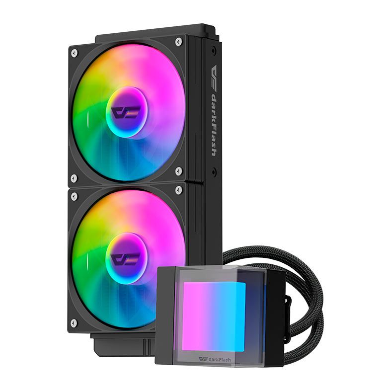 Water Cooler Aigo Darkflash CB240, ARGB, 240mm, Preto, CB240-BLACK
