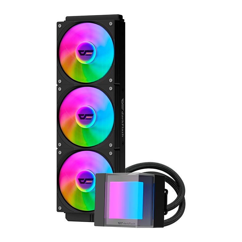 Water Cooler Aigo Darkflash CB360, ARGB, 360mm, Preto, CB360-BLACK