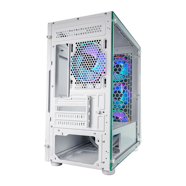 Gabinete Gamer OnePower Fractal, Mid-Tower, Lateral de Vidro, Branco, CC-201W