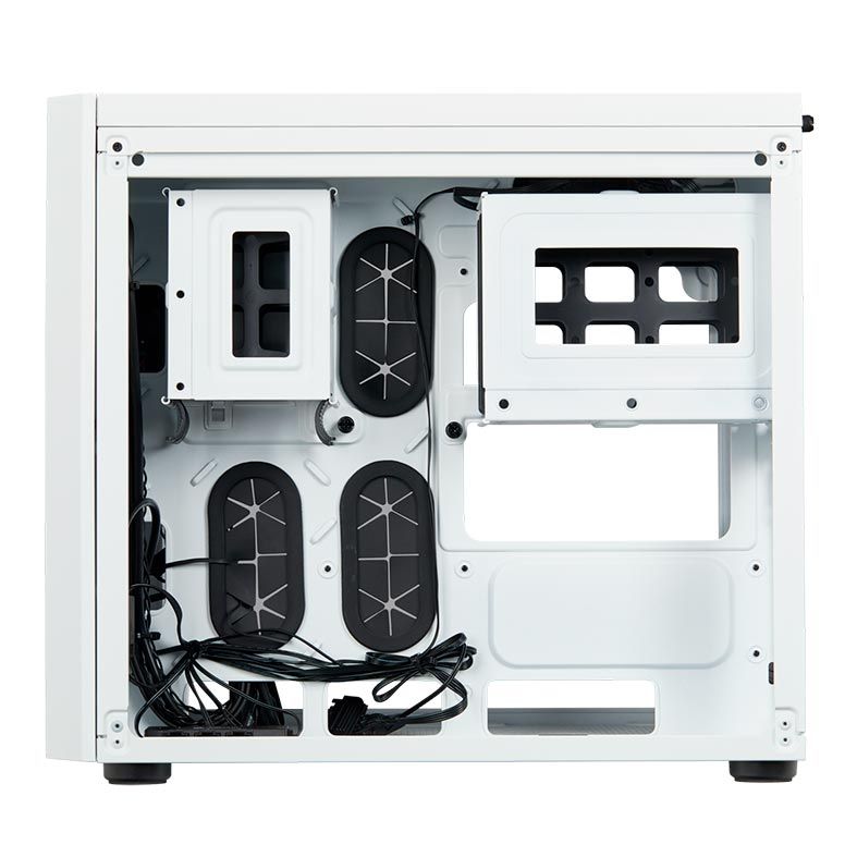 Gabinete Corsair Crystal 280X RGB Lateral Vidro Temp Branco Mini Tower, CC-9011137-WW