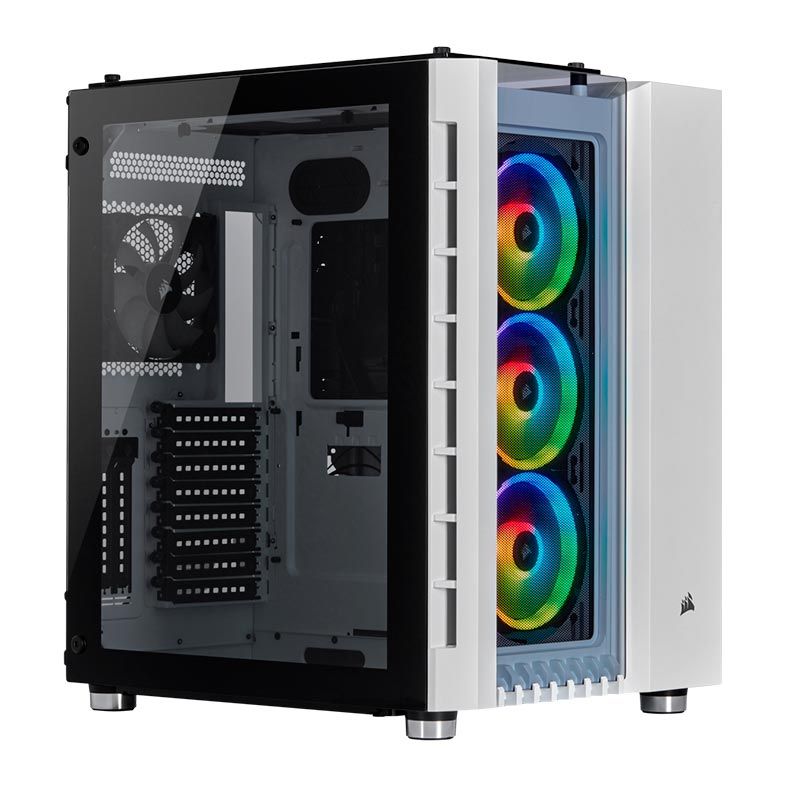 Gabinete Corsair Crystal 680X RGB Branco Lateral/Frontal Vidro Temp Full Tower, CC-9011169-WW