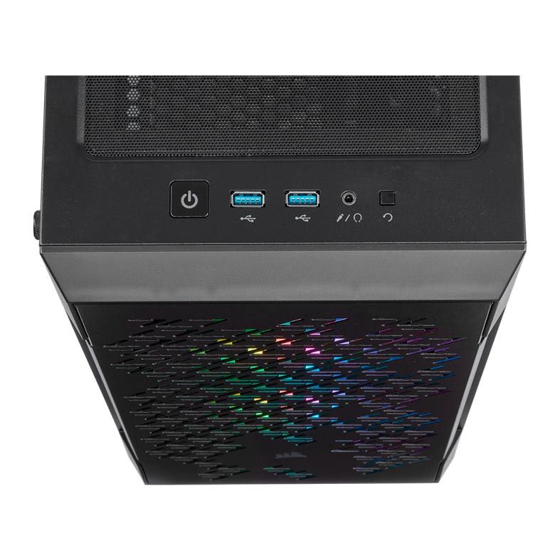 Gabinete Corsair 220T RGB Vidro Temp Preto Mid Tower, CC-9011173-WW