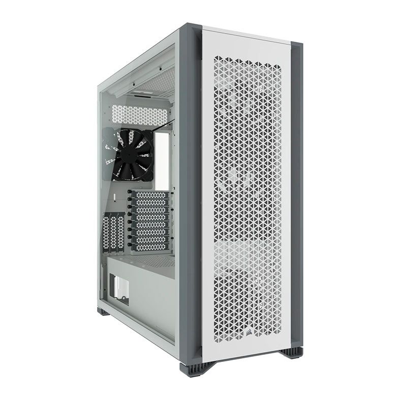 Gabinete Gamer Corsair 7000D Airflow, Full Tower, Lateral de Vidro, Com 3 Fans, Branco, CC-9011219-WW