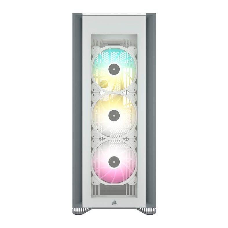 Gabinete Gamer Corsair iCUE 7000X, RGB, Full Tower, Lateral de vidro, Com 4 Fans, Branco, CC-9011227-WW