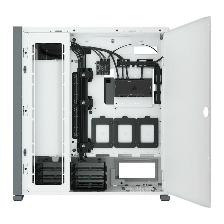 Gabinete Gamer Corsair iCUE 7000X, RGB, Full Tower, Lateral de vidro, Com 4 Fans, Branco, CC-9011227-WW