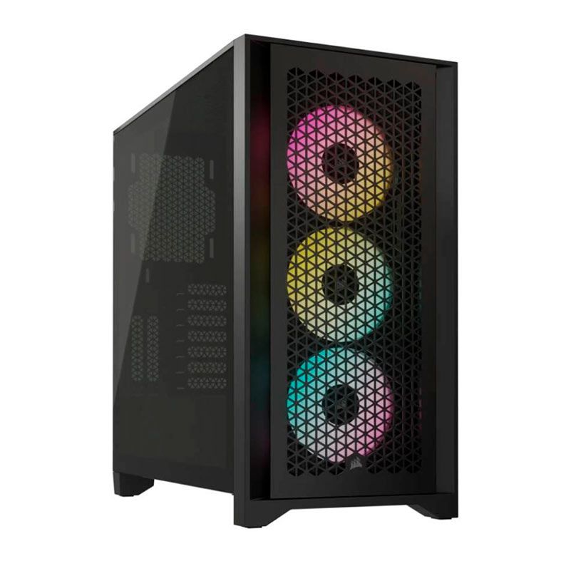 Gabinete Gamer Corsair 4000D Airflow RGB, Mid-Tower, Lateral de Vidro, Com 3 Fans, Preto, CC-9011240-WW