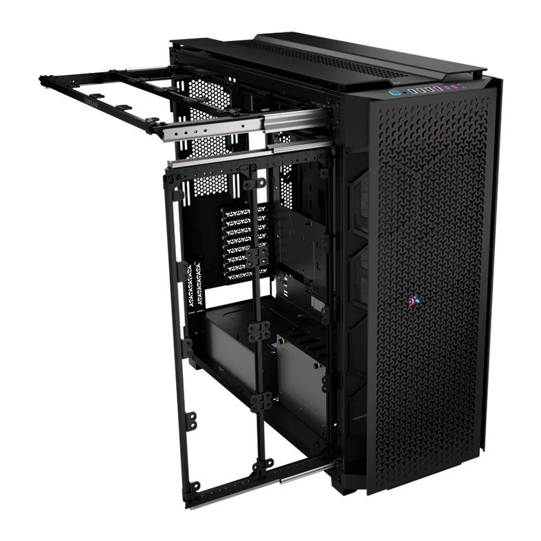 Gabinete Gamer Corsair 9000D Airflow, RGB, Full-Tower, Lateral de Vidro, Preto, CC-9011273-WW