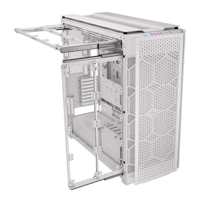 Gabinete Gamer Corsair 9000D Airflow, RGB, Full-Tower, Lateral de Vidro, Branco, CC-9011274-WW
