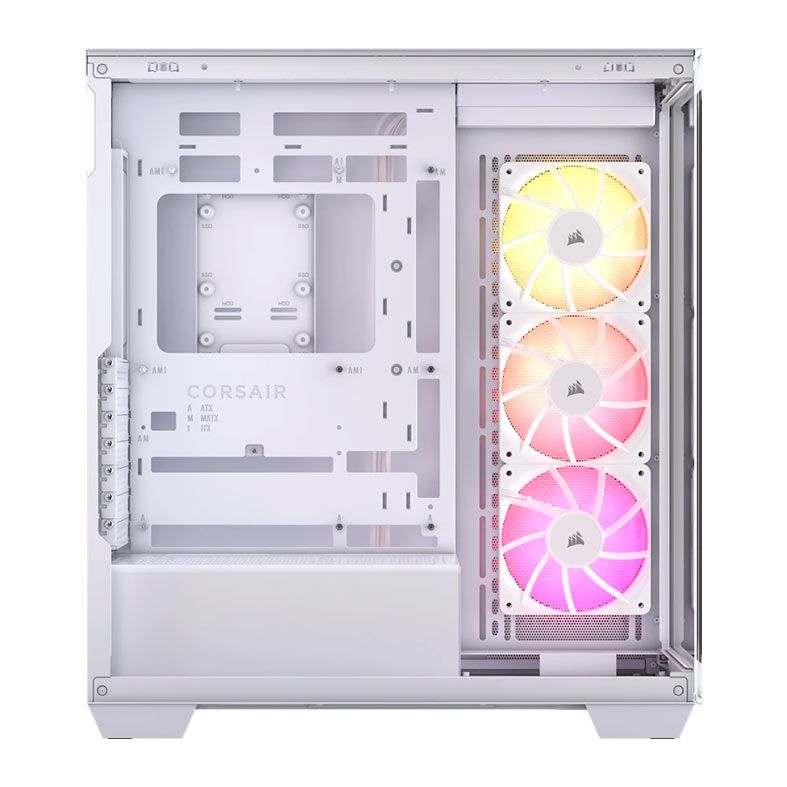 Gabinete Gamer Corsair 3500X, ARGB, Mid-Tower, Lateral de Vidro, Com 3 Fans, Branco, CC-9011279-WW