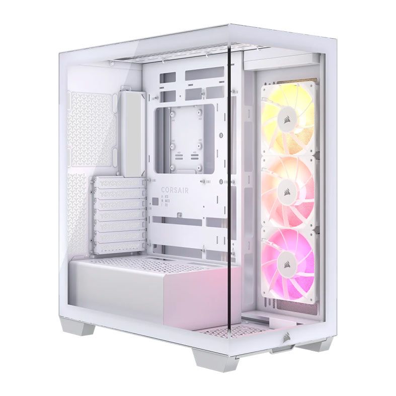 Gabinete Gamer Corsair 3500X, ARGB, Mid-Tower, Lateral de Vidro, Com 3 Fans, Branco, CC-9011279-WW