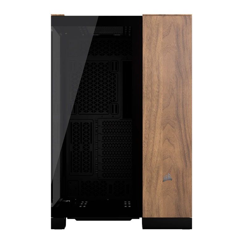 Gabinete Gamer Corsair 6500X, Mid-Tower, Lateral de Vidro, Preto/Madeira de Nogueira, CC-9011282-WW