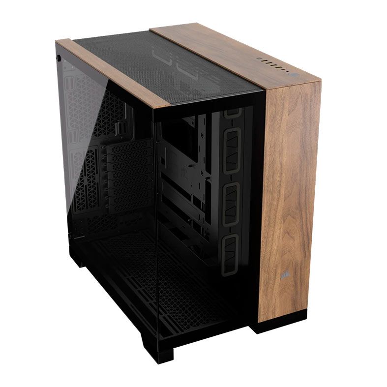 Gabinete Gamer Corsair 6500X, Mid-Tower, Lateral de Vidro, Preto/Madeira de Nogueira, CC-9011282-WW