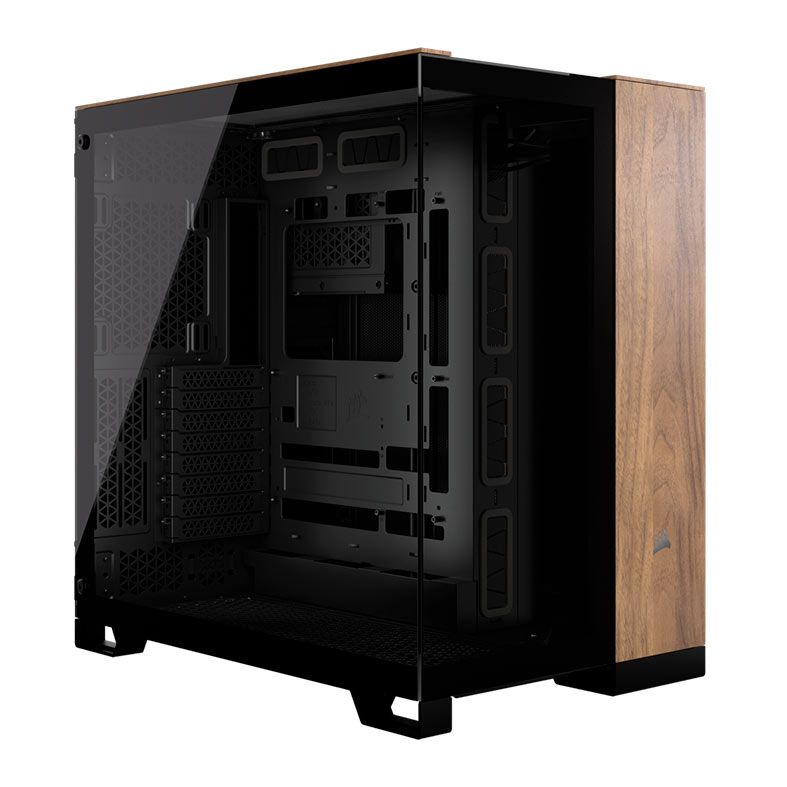 Gabinete Gamer Corsair 6500X, Mid-Tower, Lateral de Vidro, Preto/Madeira de Nogueira, CC-9011282-WW