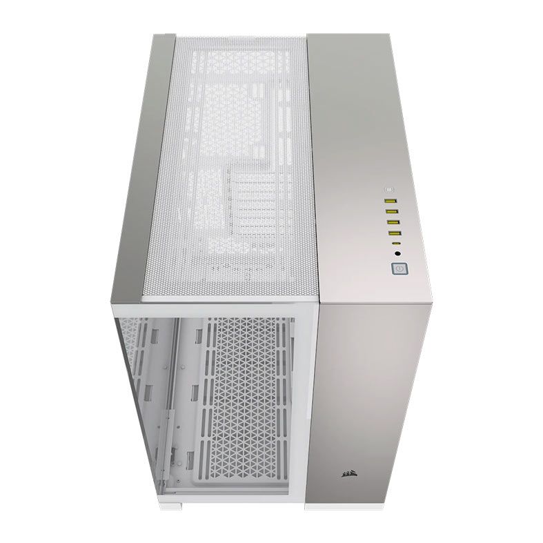 Gabinete Gamer Corsair 6500X, Mid-Tower, Lateral de Vidro, Branco e Cinza, CC-9011285-WW