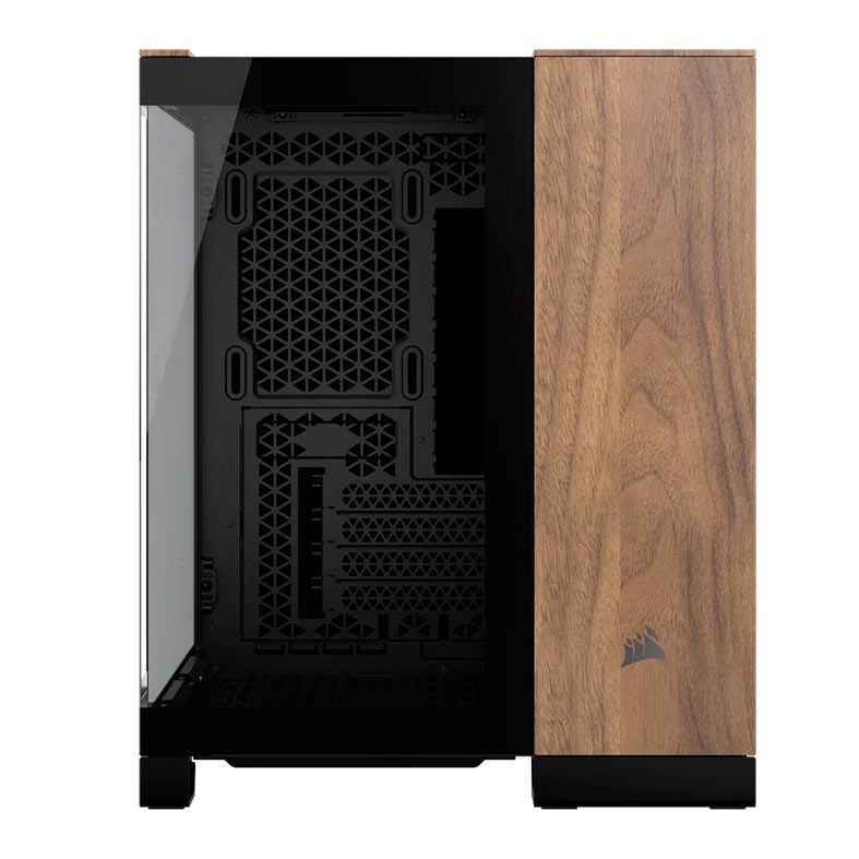 Gabinete Gamer Corsair 2500X, Mid-Tower, Lateral de Vidro, Preto/Madeira de Nogueira, CC-9011286-WW
