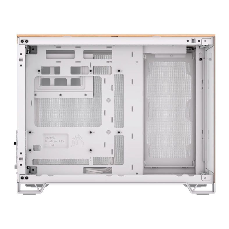 Gabinete Gamer Corsair 2500X, Mid-Tower, Lateral de Vidro, Branco/ Madeira de Bambu, CC-9011288-WW