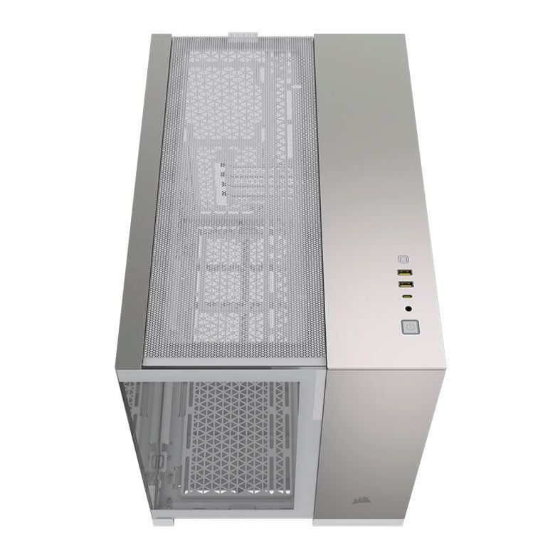 Gabinete Gamer Corsair 2500X, Mid-Tower, Lateral de Vidro, Branco e Cinza, CC-9011289-WW